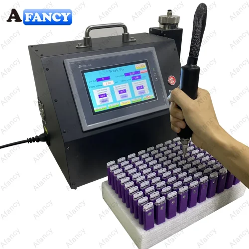 Injector detail of AFM-07 cartridge filling machine