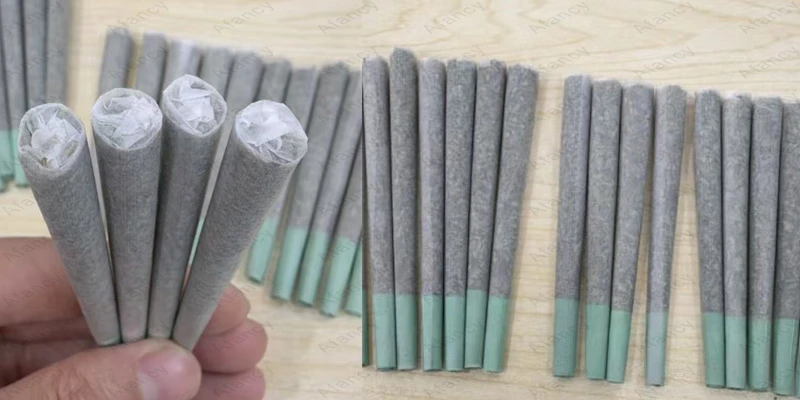 Pre-rolled cones filled using the PFM-03 automatic cone filling machine