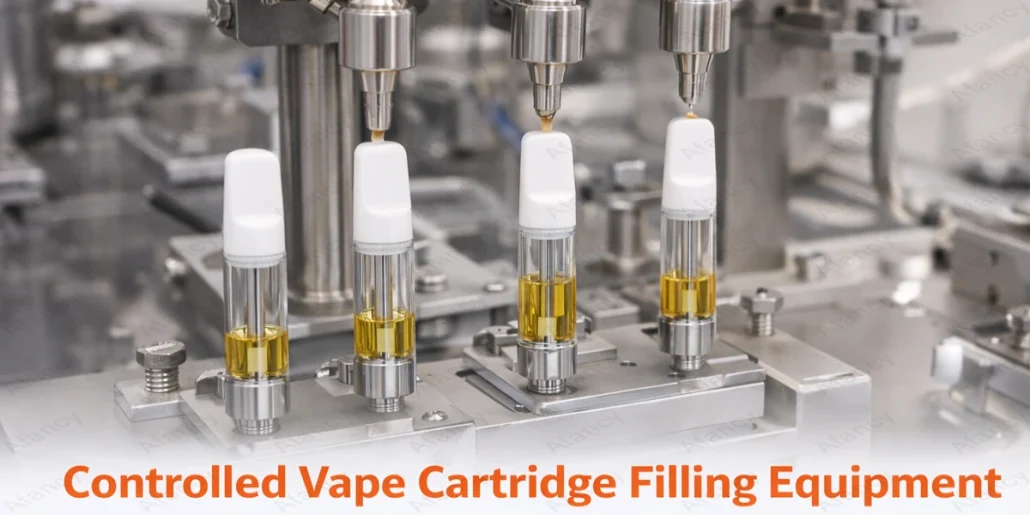 cartridge oil waste during vape cartridge filling and storage
