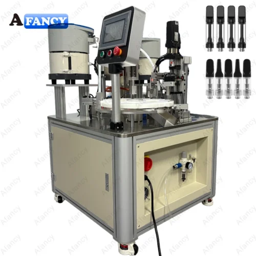 vaporizer cartridge filling plugging and capping machine system
